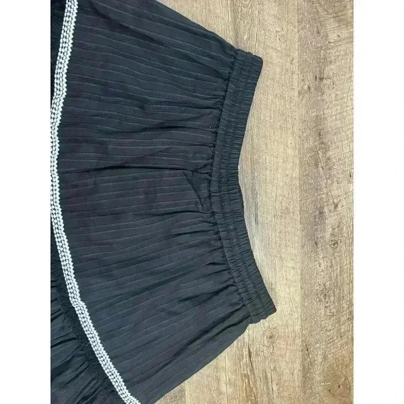 Kate Spade Mosaic Embroidered Skirt Mini Lined Black White Size M NWT Pull On - Picture 9 of 11